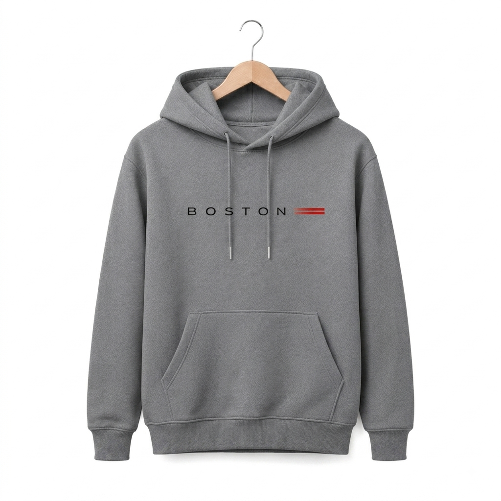 Hoodie Boston —	Gris Grafito