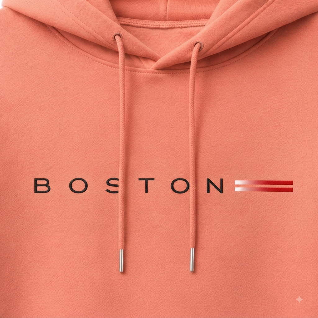 Hoodie Boston —	Salmón Coral