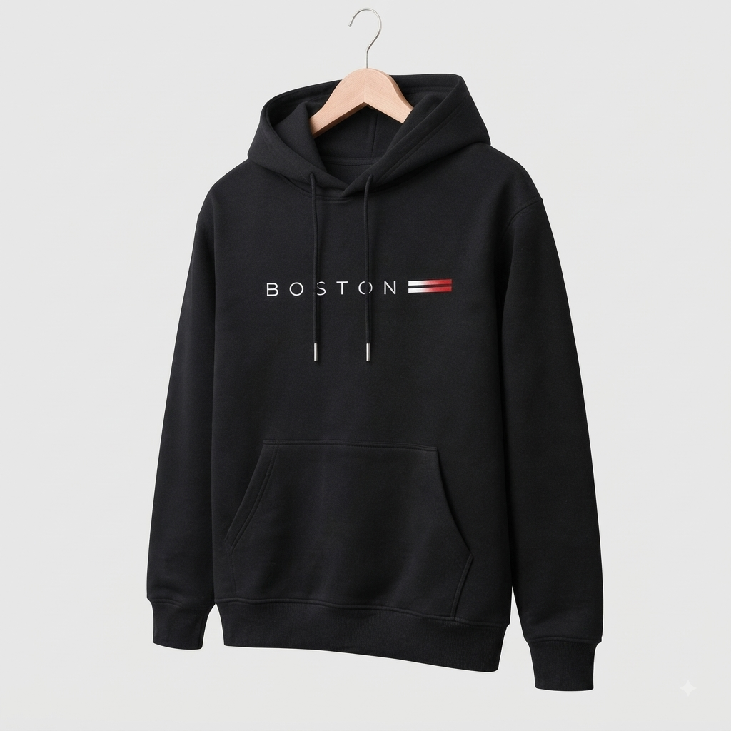 Hoodie Boston — Negro Onyx