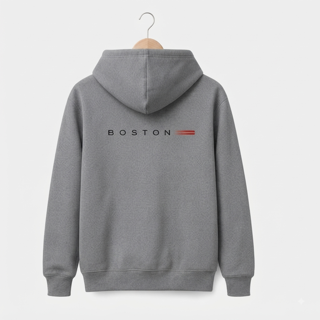 Hoodie Boston —	Gris Grafito